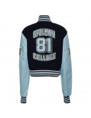Spelman College Campus Remix Wool & Leather Varsity Jacket