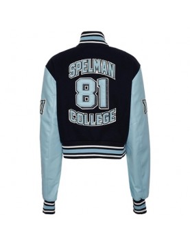 Spelman College Campus Remix Wool &amp; Leather Varsity Jacket