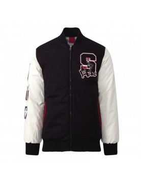 St Kilda Saints Collegiate Black and White Varsity Jacket