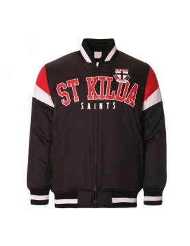 St Kilda Saints Fan Black Varsity Jacket