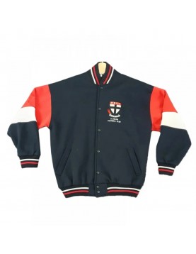 St Kilda Saints Vintage Retro Varsity Fleece Jacket