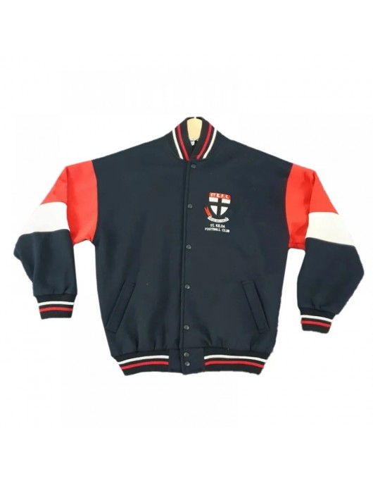 St Kilda Saints Vintage Retro Varsity Fleece Jacket
