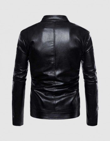 Stand Collar Leather Jacket Stand Collar Leather Jacket
