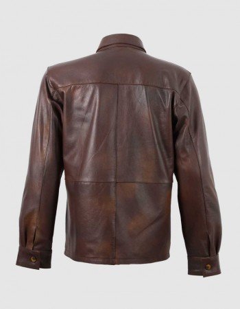 Summer Jacket - Brown Leather Shirt Summer Jacket - Brown Leather Shirt