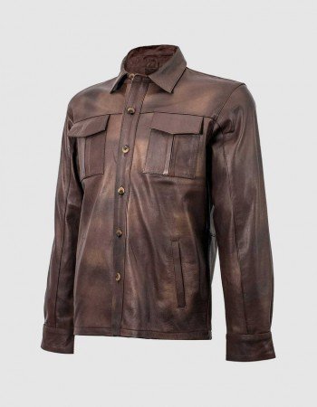 Summer Jacket - Brown Leather Shirt