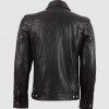 Summer Jacket -Leather Collar Biker Jacket in Black Summer Jacket -Leather Collar Biker Jacket in Black
