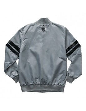 Super Bowl LIX Gray Varsity Satin Jacket