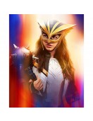 Superman Hawkgirl 2025 Cropped Leather jacket Superman Hawkgirl 2025 Cropped Leather jacket