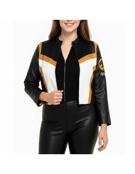 Superman Hawkgirl 2025 Cropped Leather jacket Superman Hawkgirl 2025 Cropped Leather jacket