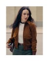 Superman Lois Lane Bomber Brown Suede Leather Jacket