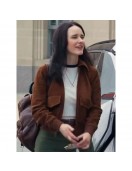 Superman Lois Lane Bomber Brown Suede Leather Jacket Superman Lois Lane Bomber Brown Suede Leather Jacket