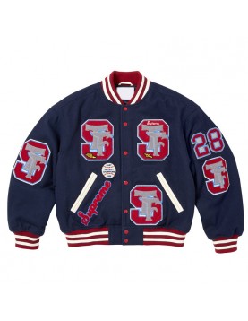 Supreme Drill Team Wool Varsity Jacket Full-Snap