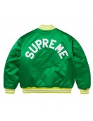 Supreme Full-Snap Varsity Satin Jacket