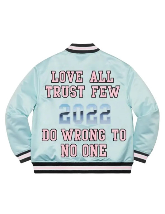 Supreme Love All Trust Few Blue Varsity Jacket
