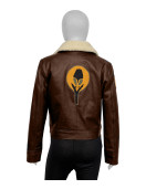 Mary Elizabeth Winstead Ahsoka Hera Syndulla Brown Leather Jacket