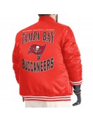 Tampa Bay Buccaneers Adaptive Team Graphic Varsity Satin Jacket