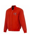 Tampa Bay Buccaneers Red/Black Full-Zip Reversible Flight Jacket