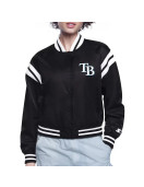 Tampa Bay Rays Printed Logo Varsity Satin Jacket