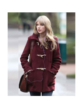 Taylor Swift Burgundy Duffle Coat