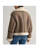 Taylor Swift Shearling Brown Leather Jacket