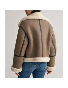 Taylor Swift Shearling Brown Leather Jacket