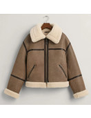 Taylor Swift Shearling Brown Leather Jacket