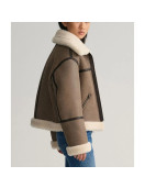Taylor Swift Shearling Brown Leather Jacket