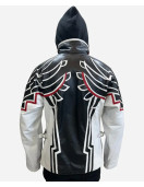 Tekken 8 Jin Kazama Black Leather Hooded Jacket