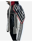 Tekken 8 Jin Kazama Black Leather Hooded Jacket