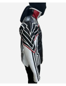 Tekken 8 Jin Kazama Black Leather Hooded Jacket