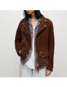Tell Me Everything Dylan Brady Brown Suede Leather Jacket - Tommy Style
