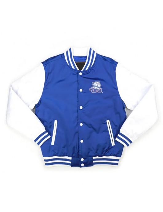 Tennessee State Royal and White Baseball Jacket