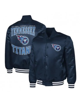 Tennessee Titans Adaptive Team Graphic Varsity Satin Jacket