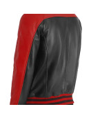 Terry Terrance Black And Red Leather Varsity Jacket