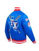 Texas Rangers Mashup Classic Rib Satin Jacket
