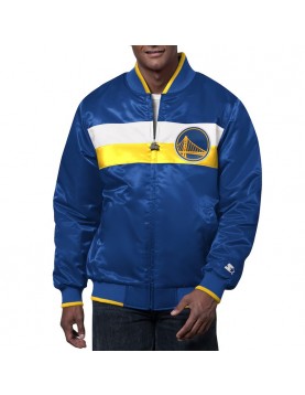 The Ambassador Golden State Warriors Varsity Satin Jacket