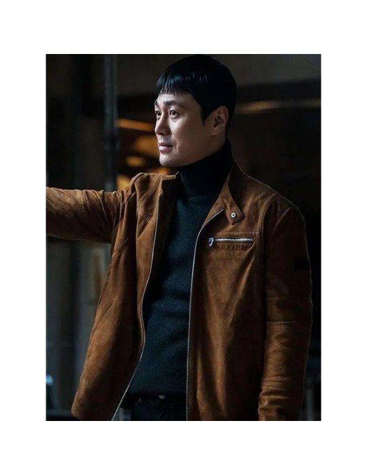 The Defects Woo Tae-Sik Brown Suede Leather Jacket