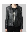  The Life List Alex Black Leather Jacket