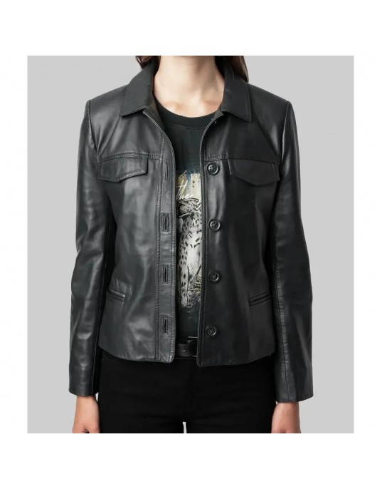 The Life List Alex Black Leather Jacket