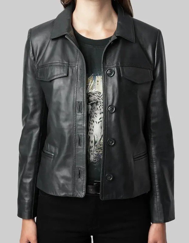 The Life List Alex Black Leather Jacket