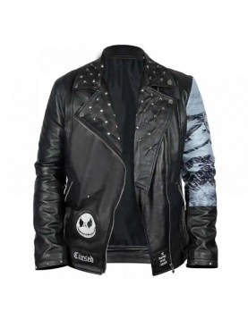 The Nightmare Before Christmas Studded Black Leather Jacket