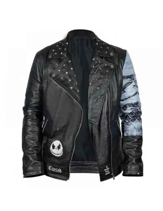 The Nightmare Before Christmas Studded Black Leather Jacket