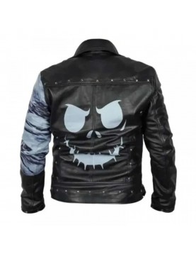 The Nightmare Before Christmas Studded Black Leather Jacket