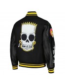 The Simpsons Freeze Max Polished Punk Bart Black Varsity Jacket