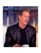The View Kevin Bacon Full-Zip Leather Black Jacket