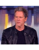 The View Kevin Bacon Full-Zip Leather Black Jacket