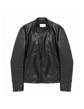 The View Kevin Bacon Full-Zip Leather Black Jacket