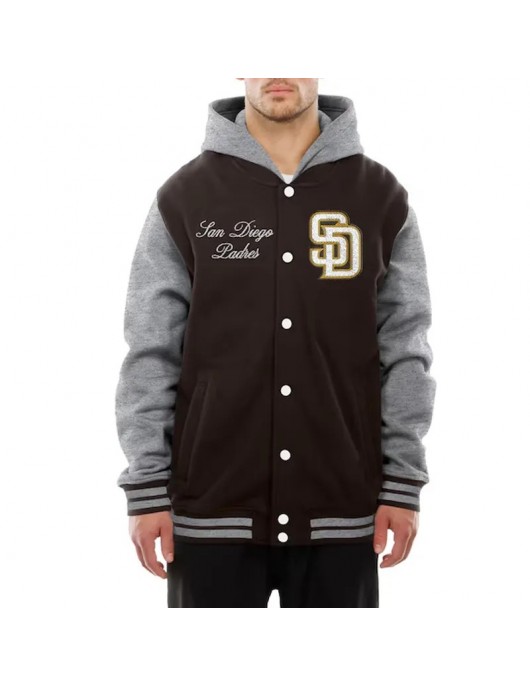 Throwback Prep Brown San Diego Padres Hoodie Jacket