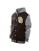 Throwback Prep Brown San Diego Padres Hoodie Jacket