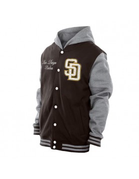 Throwback Prep Brown San Diego Padres Hoodie Jacket